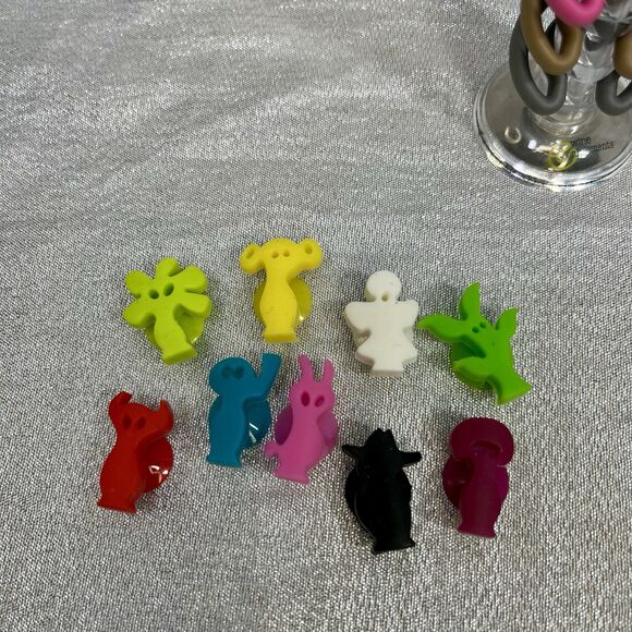 27 piece Glass Charms Silicone Drink Glass Markers Identifiers - Picture 5 of 9